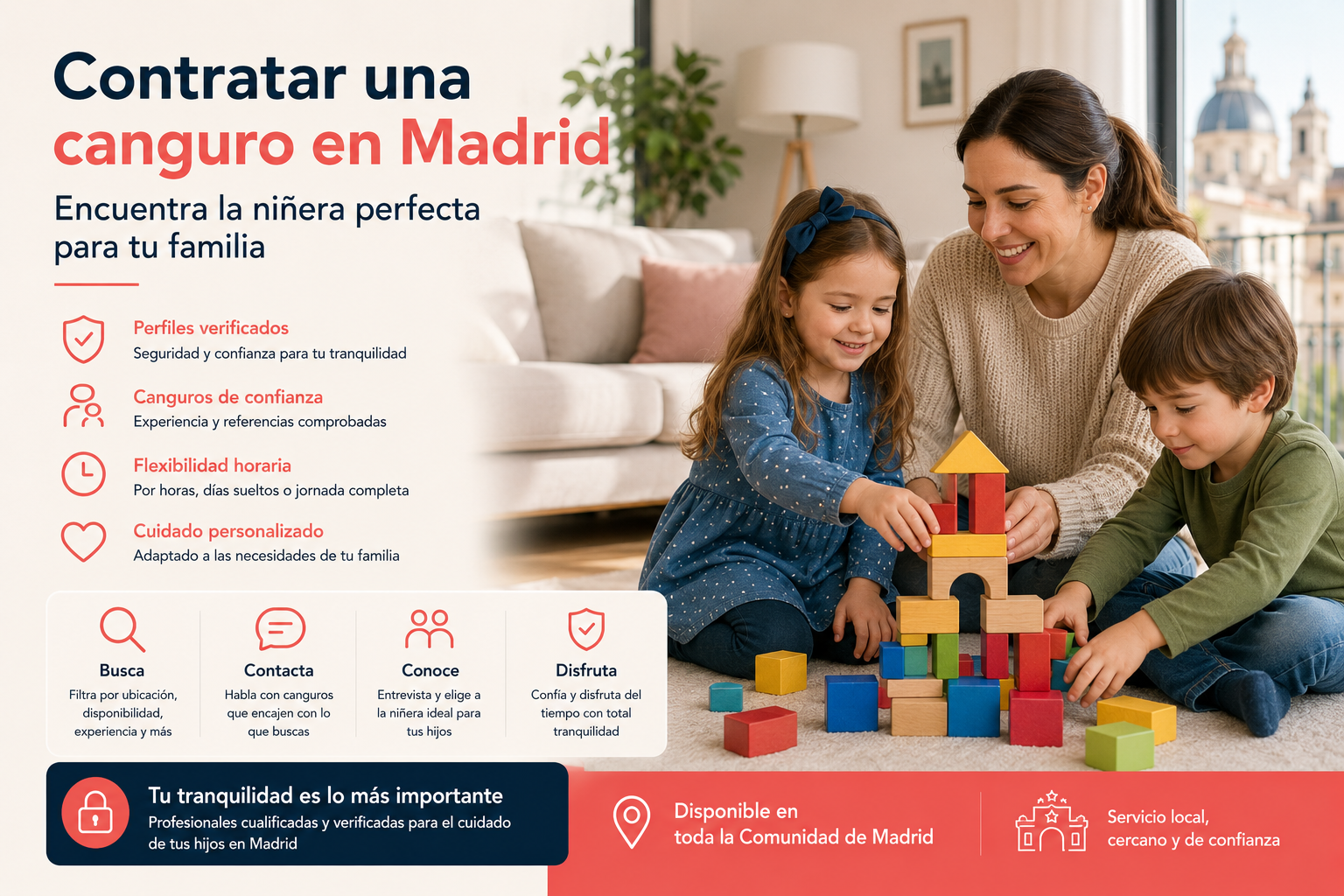 Contratar una canguro en Madrid